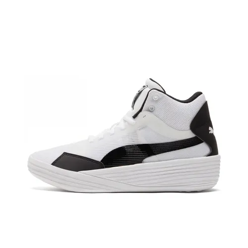 PUMA Clyde All Pro MID High Топ Баскетбольные кроссовки Унисекс Белый черный