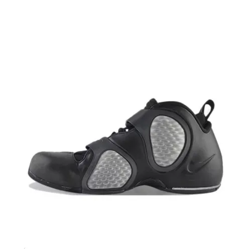 Nike Air Flightposite 3 Амортизация Износостойкий MID Топ Винтажные баскетбольные кроссовки Унисекс Черный