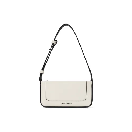 CHARLES KEITH ПУ (полиуретан) Сумка через плечо Маленькая Женская Кремово-молочный Белый