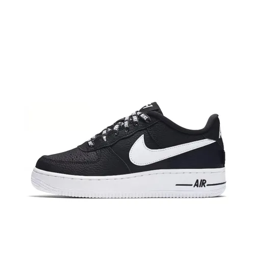 NBA x Nike Air Force 1 AF1 Low Топ Скейтборд Кроссовки Черный Белый Подростки