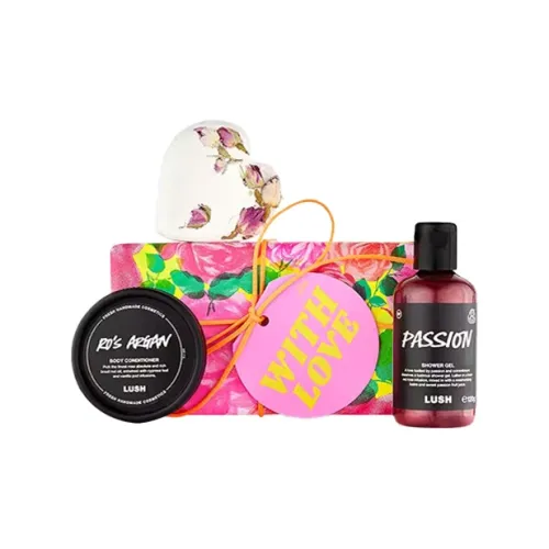 LUSH Бомбовая ванна Soaking Care Kit Лимитированная серия ко Дню Святого Валентина 100г+45г+120г