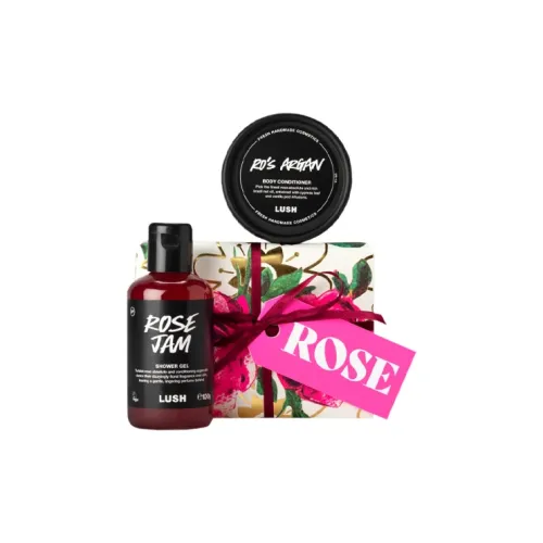 LUSH Розовый Аромат Уход за телом Наборы Шампунь-гель 100г + Марокканский кондиционер для волос с орехами 45г