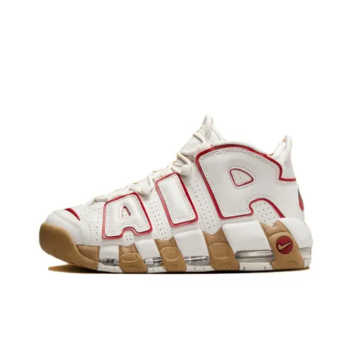 Nike Air More Uptempo Винтажные баскетбольные кроссовки MID Топ Белый Красный Женские