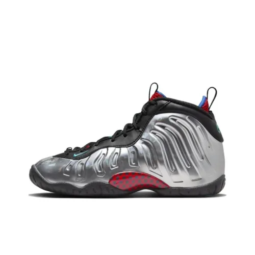 Nike Little Posite One Винтажные баскетбольные кроссовки MID Топ Серебристый Черный Мужской