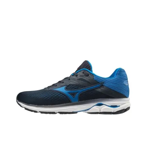 Mizuno Wave Rider GTX Slip-resistant Abrasion-resistant Низкий топ Беговые кроссовки Унисекс Синий Черный Белый