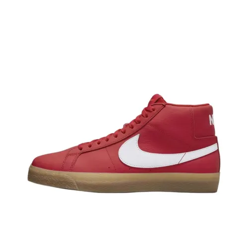 Nike Blazer Mid Slip Resistant Abrasion Resistant High Топ Скейтборд Кроссовки Мужской Красный