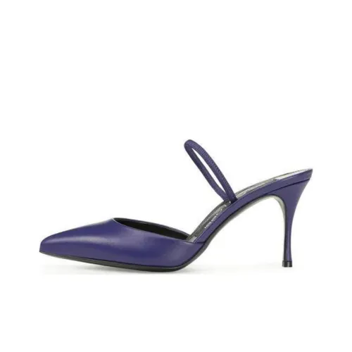 SERGIO ROSSI Домашние тапочки 6 см Женские Фиолетовый