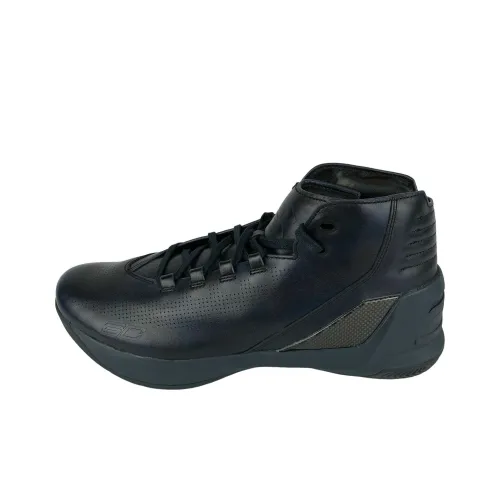 Under Armour Curry 3 Lux Ограниченная серия Амортизация Износостойкие Высокие Баскетбольные кроссовки для мужчин Черный