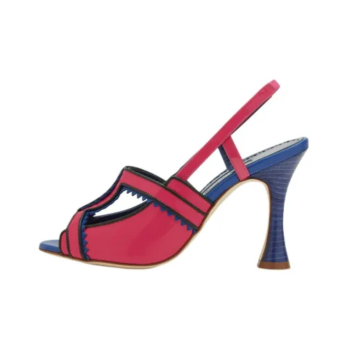 MANOLO BLAHNIK Tonah One Ремешок Сандалии 10,5 см Женские Красные