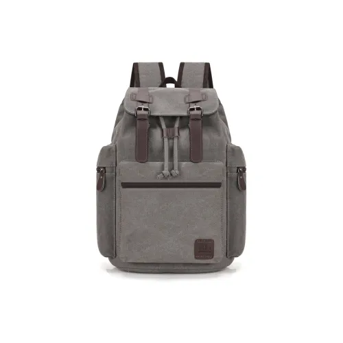 Deli Bear Холст Рюкзак Стандартный Мужской Серый Черный Хаки Кофейный