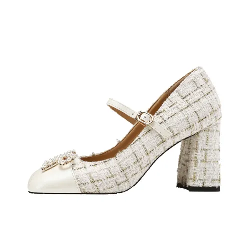 Princess Isabel Грубый каблук Туфли Мэри Джейн Женские