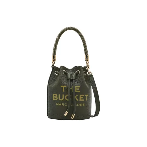 MARC JACOBS Full GRAIN LEATHER Сумка-ведро Сумка через плечо Сумка Женская Лесной зеленый