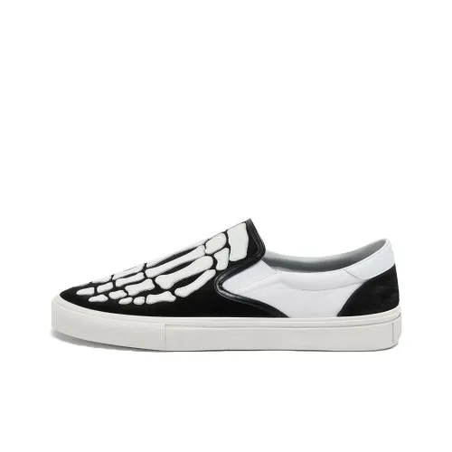 AMIRI Skel Палец Slip On Стильные Скейтбординги Мужской Черный Белый