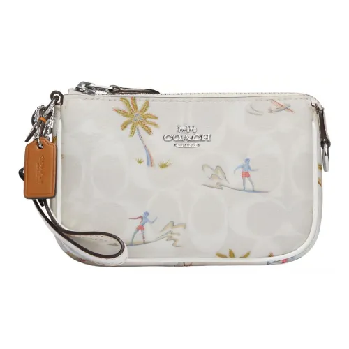 COACH Nolita Кожа Маленькая Сумка для хранения Клатч Мини Женская Белая