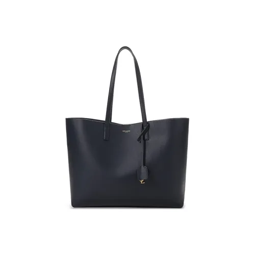 SAINT LAURENT Коровья кожа Тоут Сумка Сумка для покупок Сумка на плечо Женская Морской синий