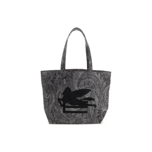 ETRO Хлопок Полиэстер Тоут Сумка Сумка для покупок Сумка через плечо Сумка Женская Черная Серый