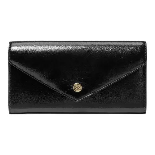 MICHAEL KORS Jet Set Travel Лакированная кожа Кошелек Большой Унисекс Черный