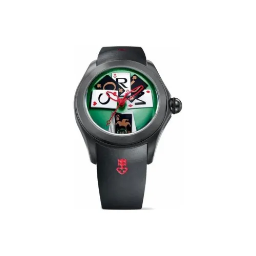 Corum Bubble Collection Автоматический Механический Механизм Унисекс Часы 52 мм Зеленый Циферблат Титановые Обложки Часов Резиновый Ремешок