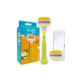 Пятислойный кокосовый зеленый нож, 1 держатель для ножей, 2 лезвия + коробка для хранения