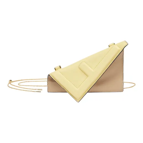 FENDI Кожа Ручная Сумка Сумка через плечо Экстра мини Женская Желтая