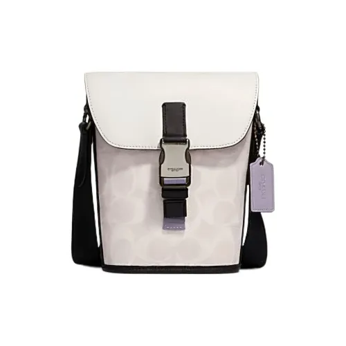 COACH Сумка через плечо из коровьей кожи курьерская сумка маленькая мужская белая