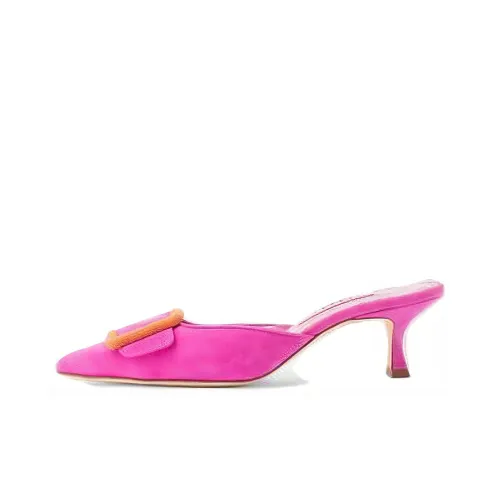 MANOLO BLAHNIK Тихие Домашние тапочки Женские Розовые