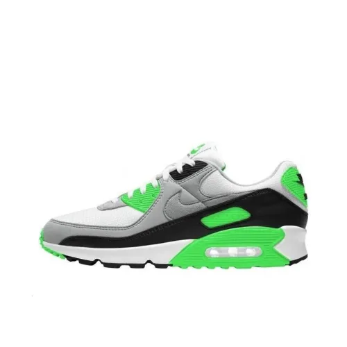 Nike Air Max 90 Low Топ Беговые кроссовки Мужские Серый Белый Зеленый