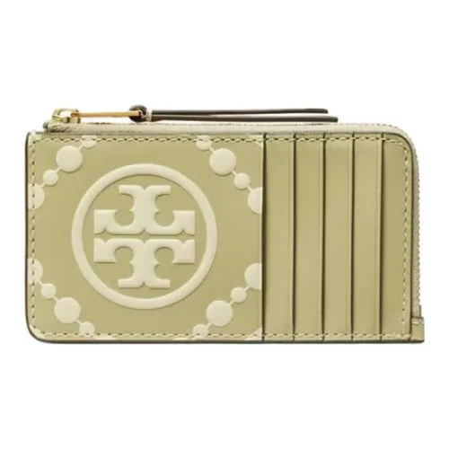 Tory Burch Кожа Картхолдер Женские Olive Branch