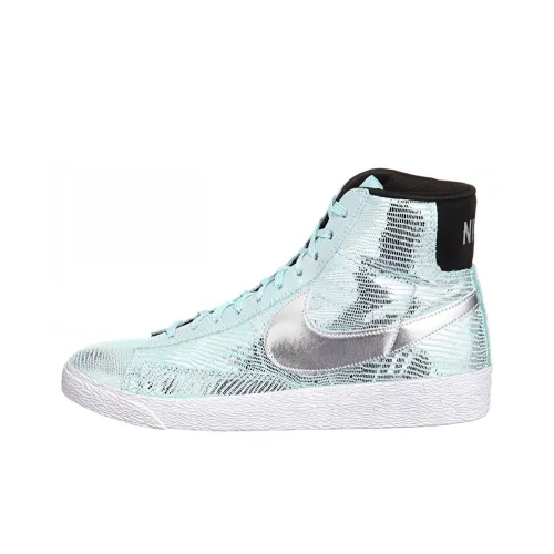 Nike Blazer DISCO Шар MID Топ Скейтборд Кроссовки GS Серебряный