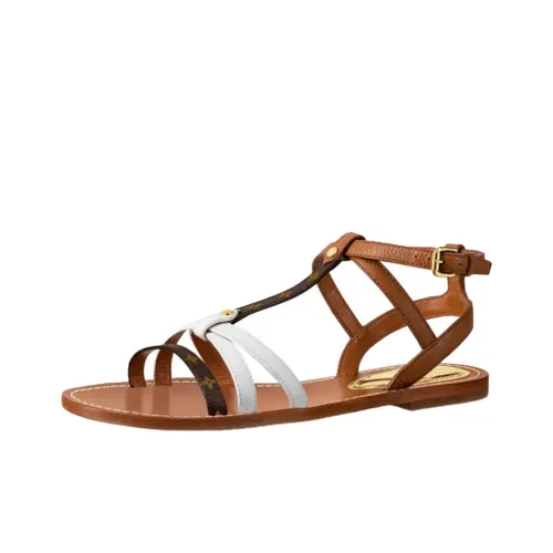 LOUIS VUITTON Exploer One Strap Sandals Women's Brown