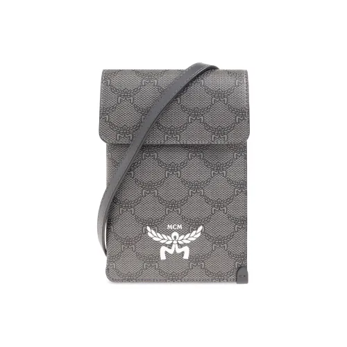 MCM Холст и Кожа Ручная Сумка через плечо Мини Мужская Серый