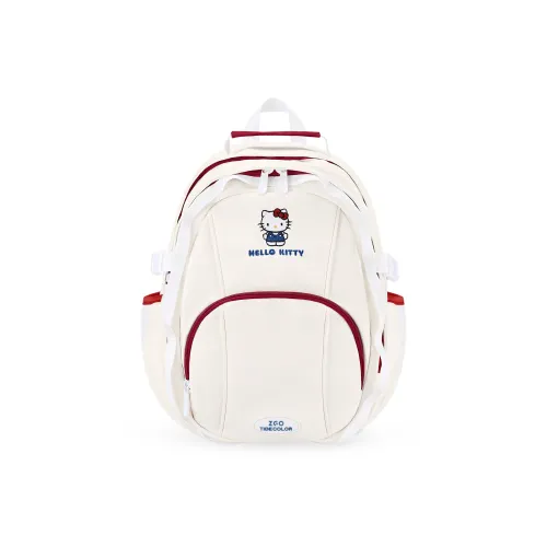 Zgo Sanrio Hello Kitty Collection Hello Kitty Polyester Backpack Large Unisex Red White