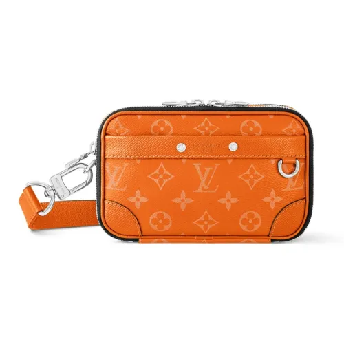 LOUIS VUITTON ALPHA Taiga Кожа с Монограммой Покрытый Холст Кошелек Женские Citrus