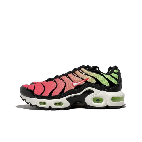 Nike Air Max Plus Low Топ Беговые кроссовки GS Черный Красный Зеленый