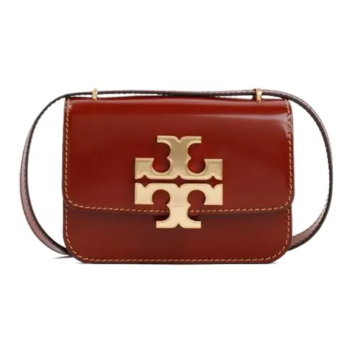 Tory Burch Сумка через плечо из коровьей кожи женская бордового цвета