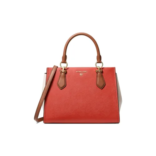 MICHAEL KORS Marilyn Кожа Сумка через плечо Сумка Средний Женские Красный Коричневый Бежевый