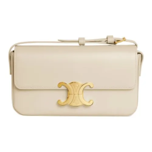 CELINE Claude Блестящая сумка из коровьей кожи сумка через плечо женская белая