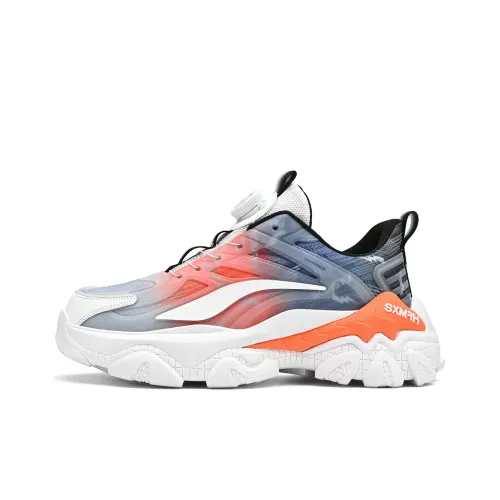 Binary Low Топ Толстая подошва Кроссовки Мужские Серые Оранжевые