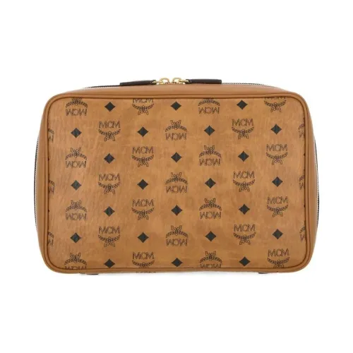 MCM Ottomar Холст и Кожаная Дорожная Сумка Унисекс Коньяк