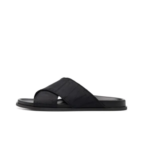 Valentino VLTN Кожаные Слипоны с Пэчворком Мужские Черные