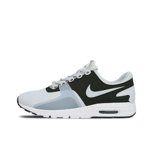 Nike Air Max ZERO Low Топ Беговые кроссовки Женские Черный белый и синий