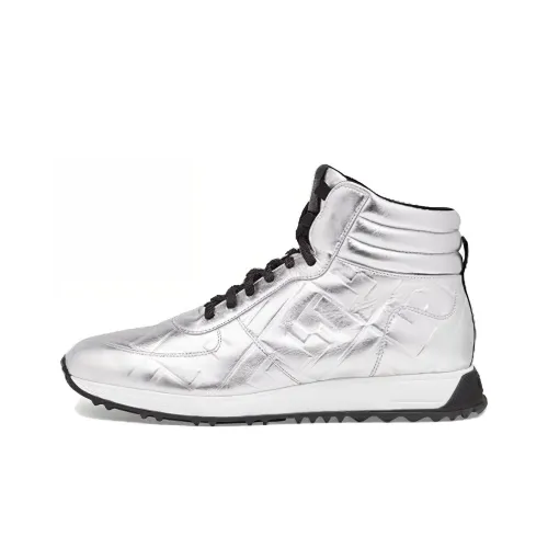 FENDI Prints On High Топ Повседневная обувь Мужской Серебряный