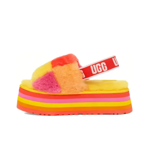 UGG DISCO Checker Slide Stylish Sandals Женские Желтые