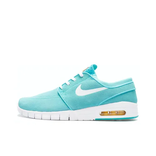 Nike SB Stefan Janoski Max Кожа Hyper Jade Скейтборд Кроссовки Мужские Синие