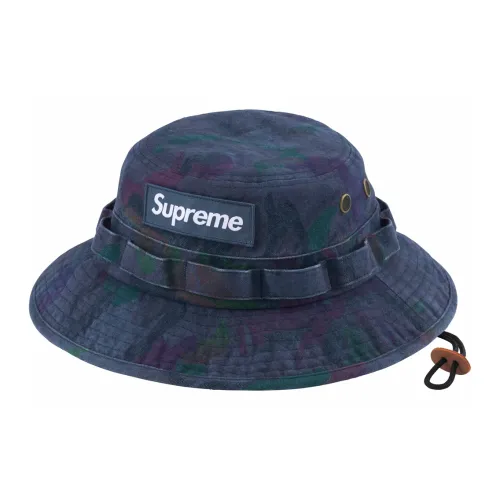 Supreme 100% хлопковый холст Панамы Унисекс Морской Камуфляж