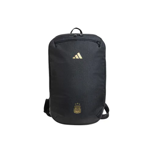 Adidas Полиэстер Рюкзак Средний Унисекс Черный Deep Football Золотой