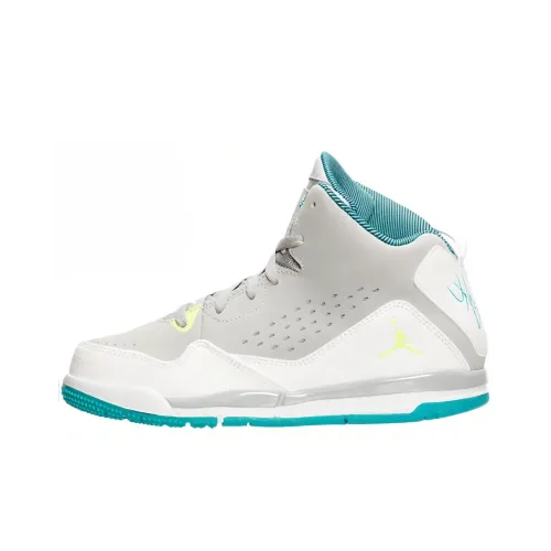 Jordan Flight SC 3 Волчий серый Нескользящий Легкий MID Топ Винтажные баскетбольные кроссовки GS Турбо Зеленый