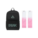 Черный рюкзак + розово-белые охлаждающие рукава для рук