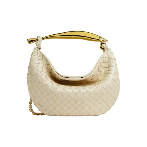Bottega Veneta Sardine Sheepskin One Shoulder Bag Small Women's Light Beige