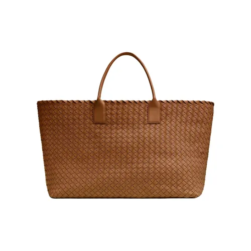 Bottega Veneta Lambskin Tote Bag Shopping Bag Extra Large Men's Brown